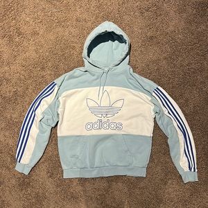 Light Blue Adidas Hoodie - Medium
